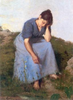 硃利斯 佈雷頓 Young Woman in a Field